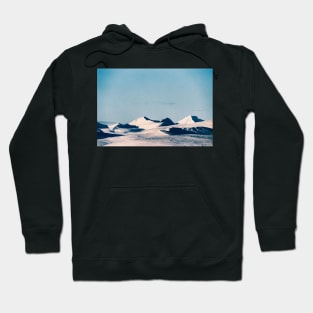 Majestic Snow-Covered Peaks of Rondane National Park (Norway) Shot on Film Hoodie